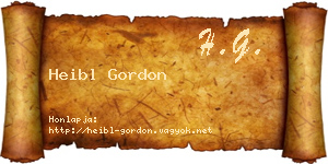 Heibl Gordon névjegykártya